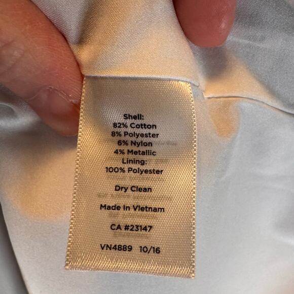 Talbots Womens 14P Texture Metallic Stripe Pencil Skirt Colorful Career Workwear - Picture 7 of 7